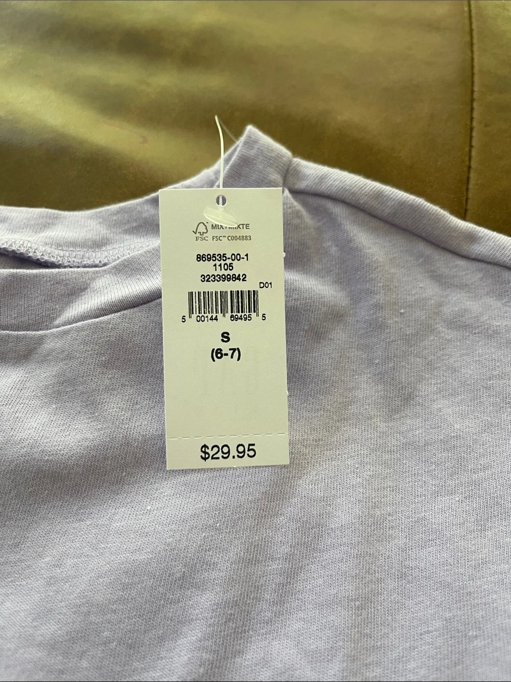 GAP Lilac Lace Peplum Tee